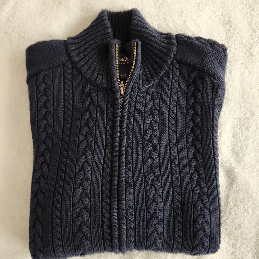 Men's Cotton Zip-front Sweater